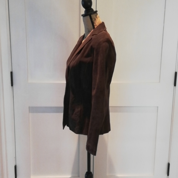 Chocolate Brown Suede Fitted Jacket - Never Worn - Picture 2 of 16